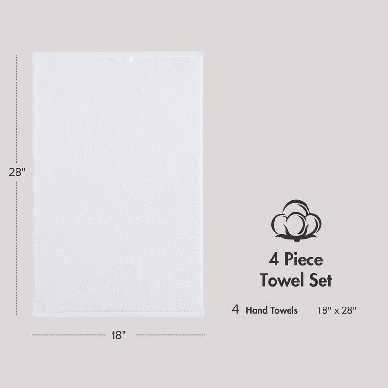 Madison Park Diagonal Ribbed Cotton Quick Dry Towel Set