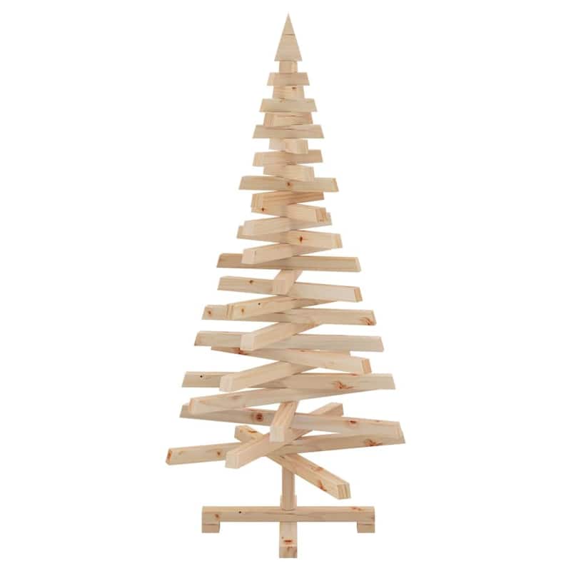 vidaXL Christmas Trees with Stand Natural/Brown Solid pine wood