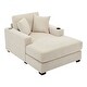 preview thumbnail 30 of 58, Modern Style Chaise Lounger Sofa Couch ,with Pillows, Charge Station & Cup Holders