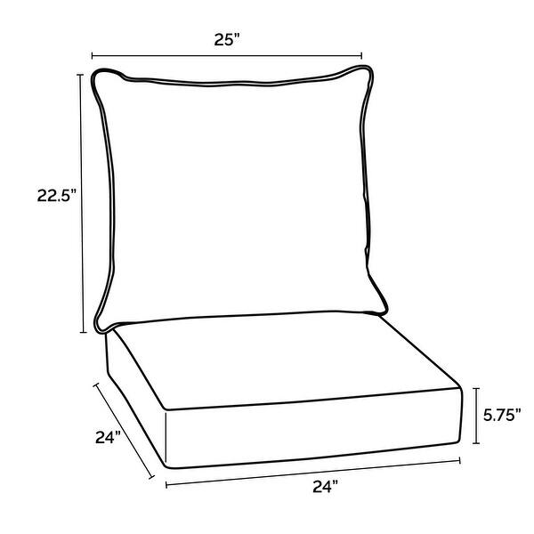 Outdoor Deep Seating Cushion Set 24 x 24 Bed Bath & Beyond 37531682