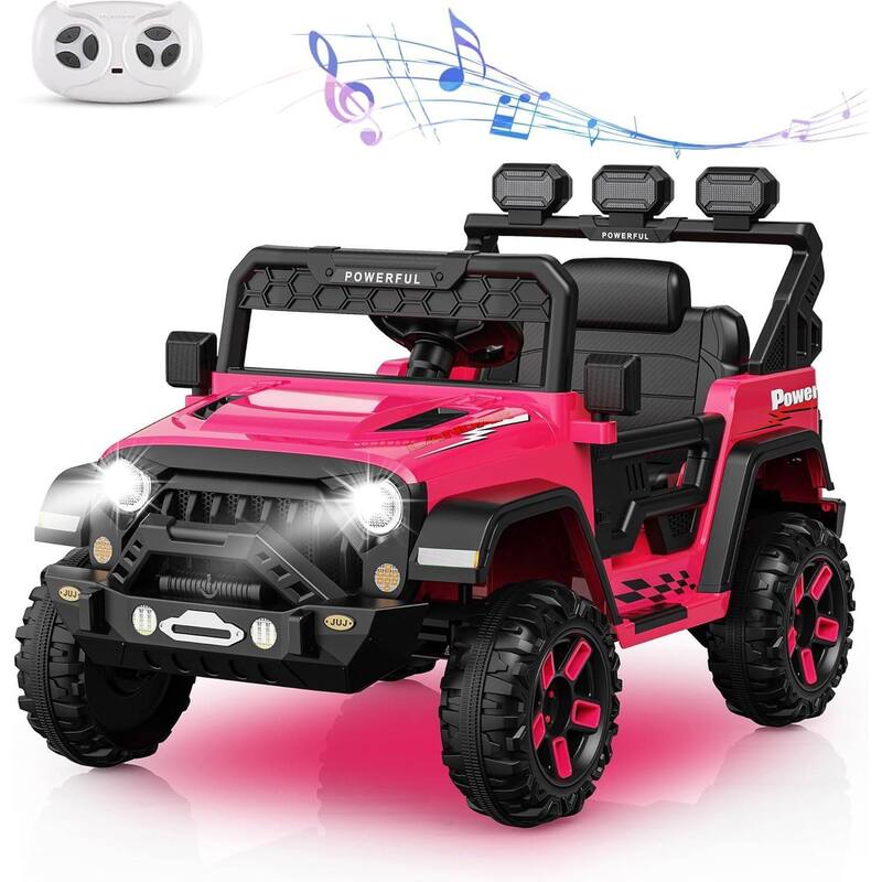 12V Kids Ride On Truck Car with Parent Remote Control for Best Kids Gift - Pink