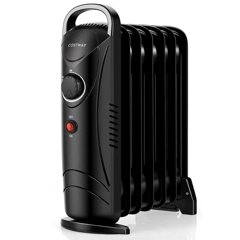 Oil Filled Radiator Heater Portable Radiant Space Heater - Black