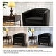 preview thumbnail 62 of 90, Axia Barrel PU Leather Accent Chair with Nailhead Trim