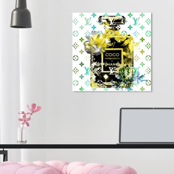 Oliver Gal 'Coco Blinded Love Lime' Fashion and Glam Wall Art Canvas Print  Perfumes - Yellow, White - Bed Bath & Beyond - 31290269