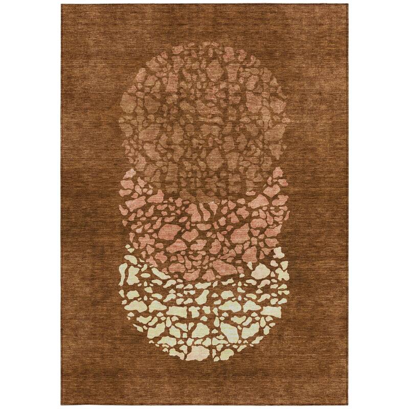 HomeRoots Abstract Transitional Rectangle Outdoor Rug