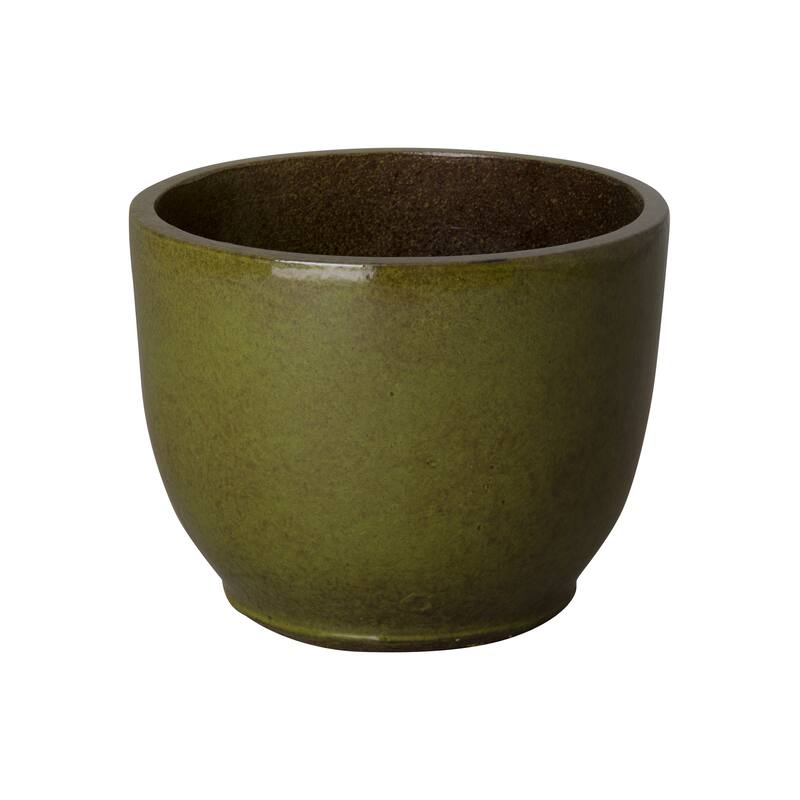 Round Planter - Tropical Green