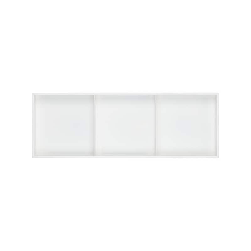 18 Gauge Stainless Steel Black/White Cream Layered Rectangular Recessed Shower Niche - 36"x12.6"