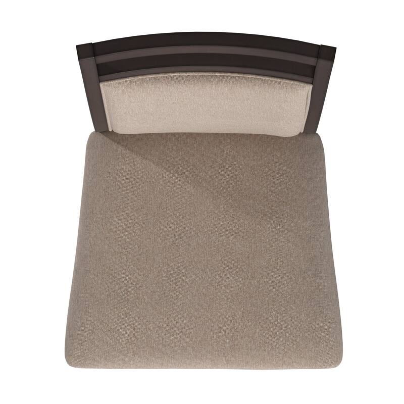 Priya Espresso and Grey Linen Dining Chair (Set of 2) by iNSPIRE Q Modern