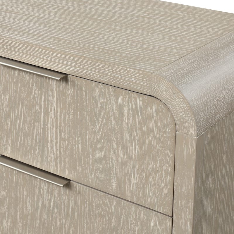 Roundhill Furniture Tavari 3-Piece Bedroom Set with Panel Bed and Two Nightstands in Light Gray