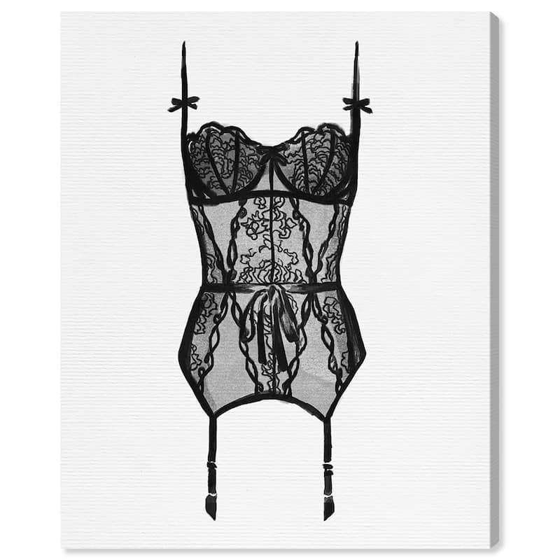 Wynwood Studio Fashion and Glam Provoke Me Black and Modern & Contemporary Wall Art Canvas Print