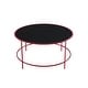 preview thumbnail 10 of 12, Llewellyn Contemporary 36-inch Glass Top Round Coffee Table by Furniture of America