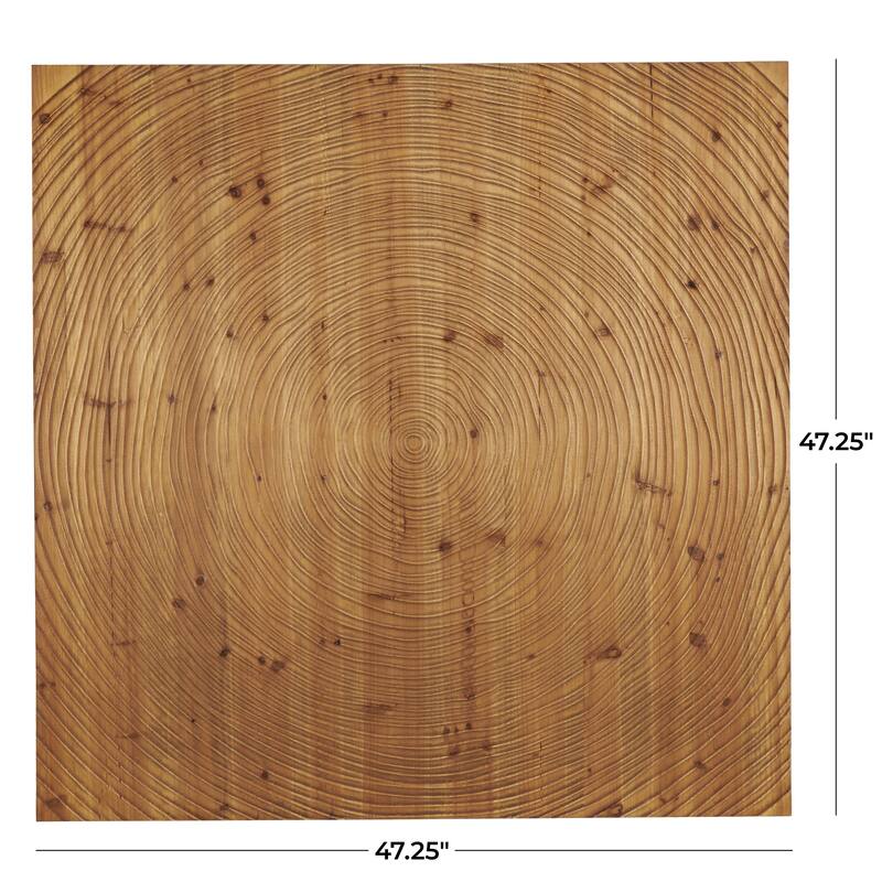 Wood Geometric Handmade Spiral Home Wall Decor - Brown - Roche River Decor