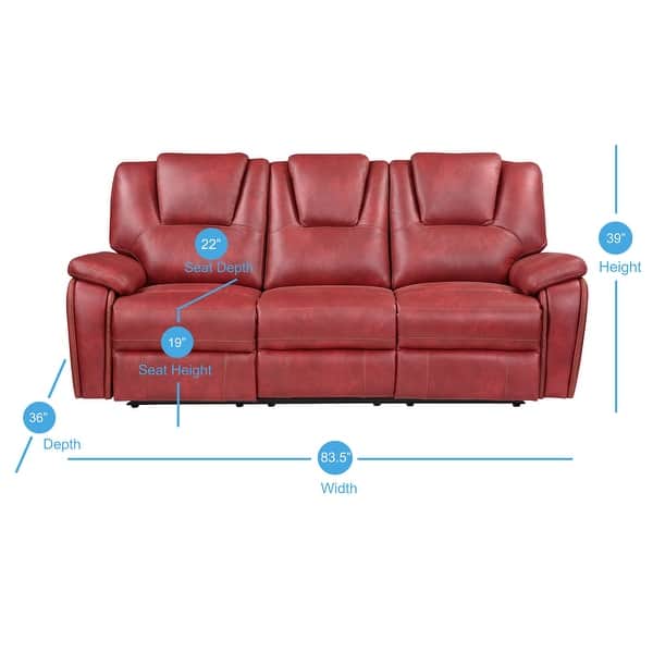 Copper Grove Kameryn Faux Leather Manual Reclining Sofa Bed Bath & Beyond 31683675