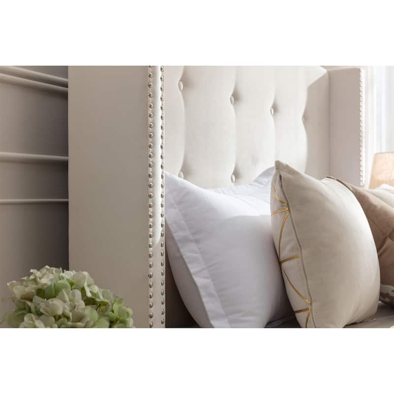 54" High Headboard Queen Peyton Upholstered Velvet Bed