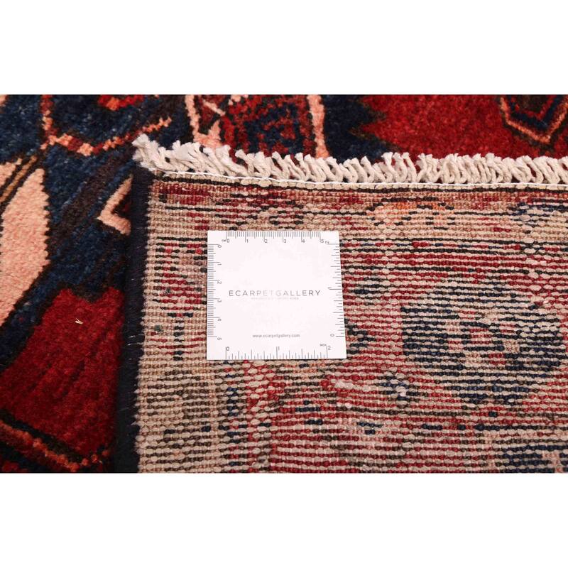 ECARPETGALLERY Hand-knotted Anadol Black, Red Wool Rug - 3'5 x 10'1