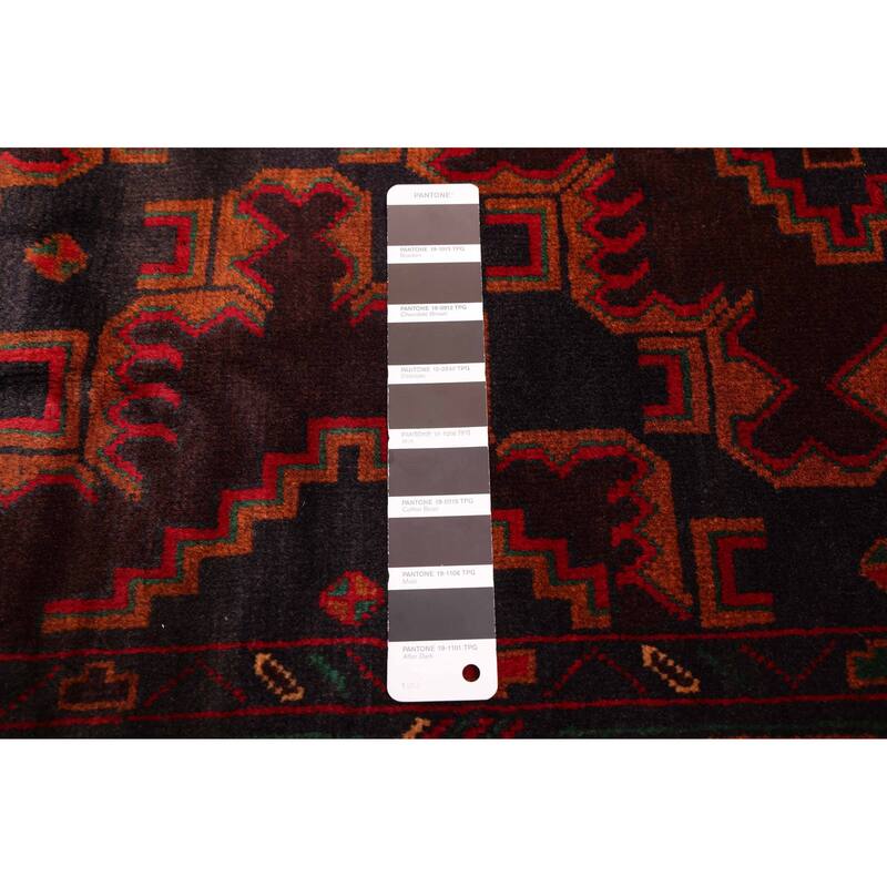 ECARPETGALLERY Hand-knotted Teimani Black, Red Wool Rug - 3'10 x 6'7