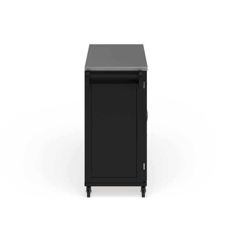 Homestyles Dolly Madison Wood Kitchen Cart with Stainless Steel Top