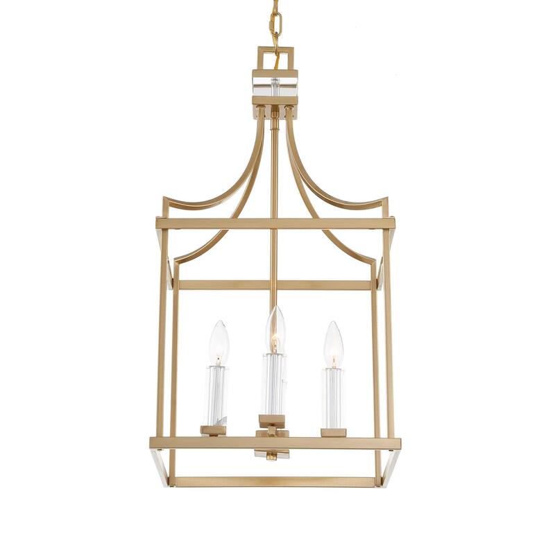 Uttermost Montreal 4 Light Brass Lantern Pendant - 13.875"W x 13.875"D x 27.75"H