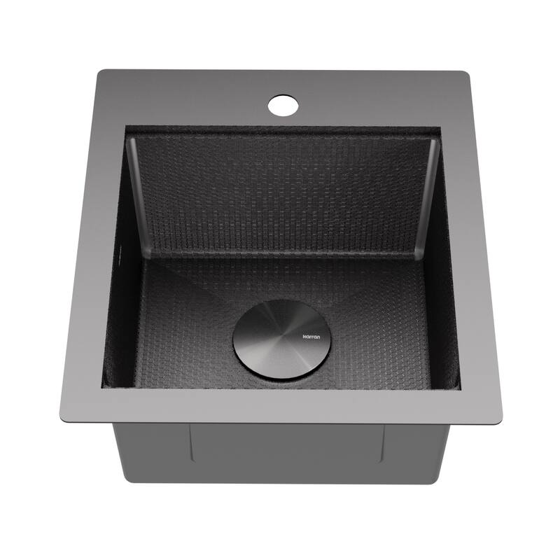 Matrix 17" Top Mount Workstation 16 Gauge Single Bowl Stainless Steel Sink with Accessories
