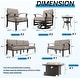 preview thumbnail 94 of 144, Aluminum Patio Outdoor Sectional Sofa Set with Fire Pit, Swivel Rocking Chairs and Ottomans