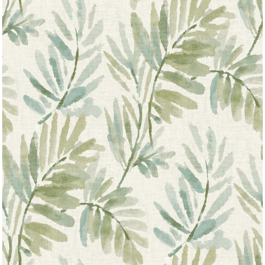 A-Street Prints Serenade Sea Green Ferns Wallpaper