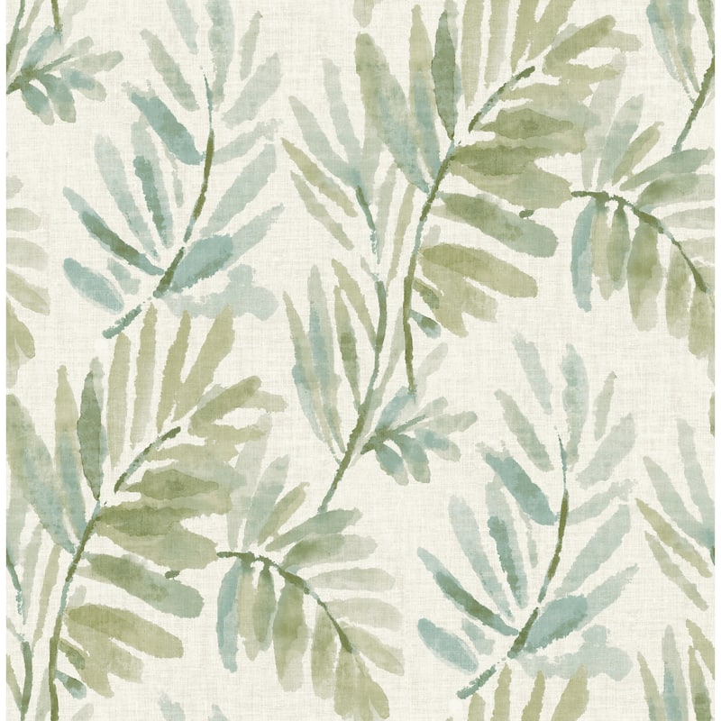 A-Street Prints Serenade Sea Green Ferns Wallpaper