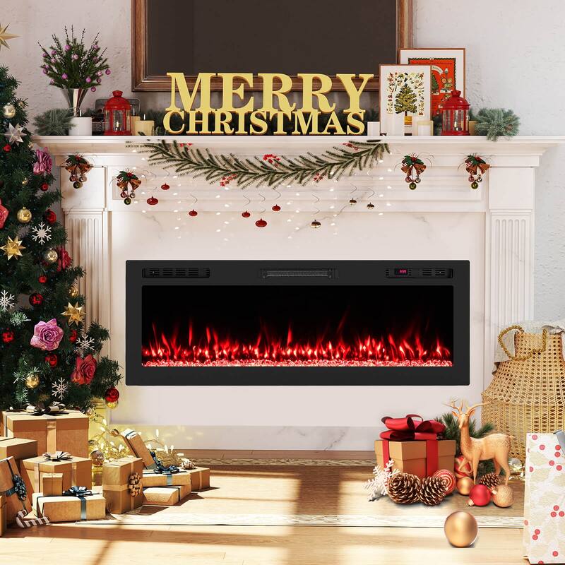 Costway 50" Smart WiFi Electric Fireplace Work with Alexa & Google - See Details