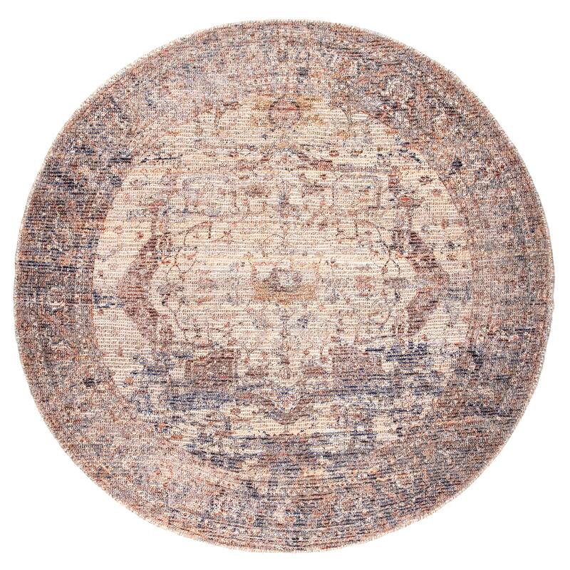 Nuloom Multi Handmade Traditional Boho Rustic Chic Medallion Tassel Frame Area Rug
