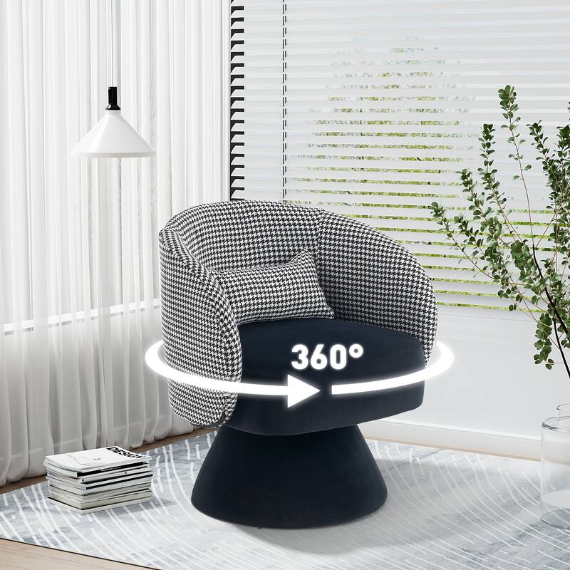 Ouyessir 360 Degree Swivel Cuddle Barrel Sofa Chairs