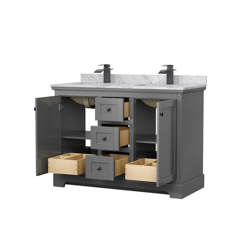 Wyndham Collection Avery 48" Free Standing Double Basin Vanity Set