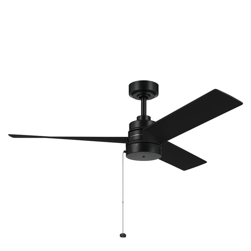 52 Inch Spyn Lite Fan in Black with Black Blades