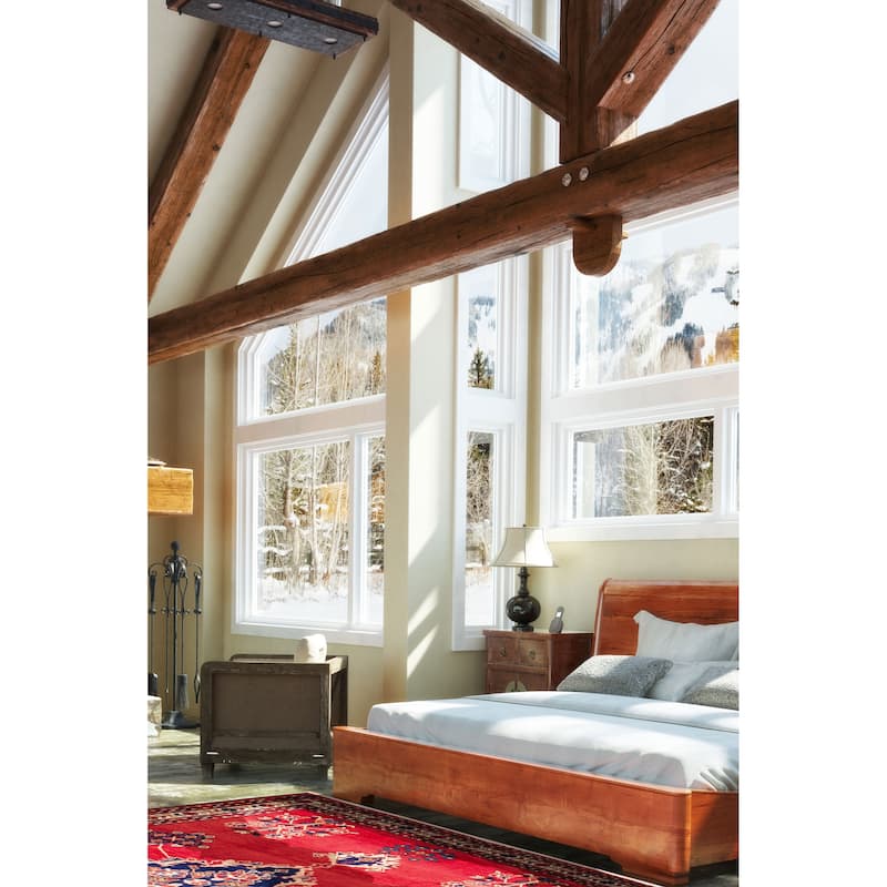 ECARPETGALLERY Hand-knotted Melis Vintage Red Wool Rug - 4'7 x 6'4