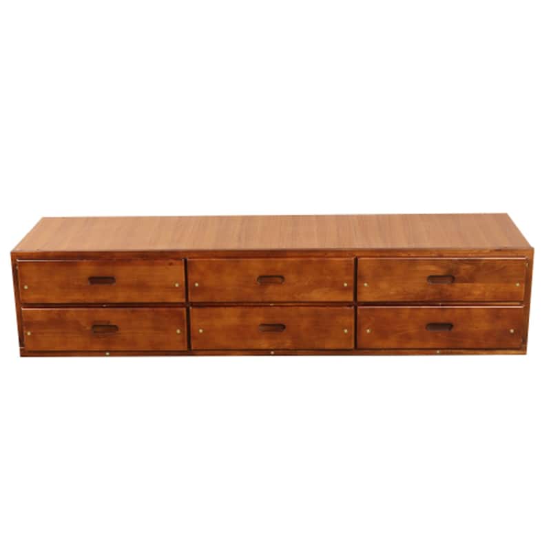 Twin Size Platform Storage Bed Wood Bed with 6 Drawers