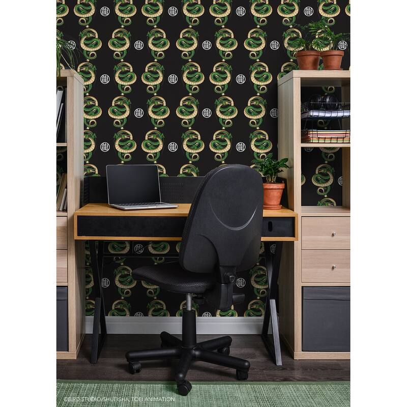 RoomMates Dragon Ball Z Shenron Dragon Black Peel and Stick Wallpaper - N/A