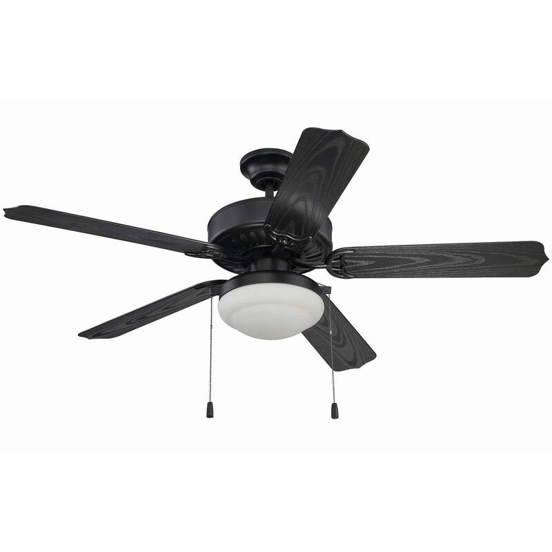 Craftmade 52" Enduro Plastic Ceiling Fan - Matte Black - Pull Chain