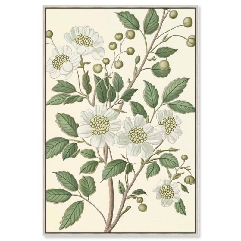 White Cherokee IV Canvas by Art Remedy - 16" x 24" - Silver