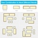 preview thumbnail 65 of 66, Costway 7 PCS Patio Rattan Dining Set Sectional Sofa Couch Ottoman - See Details