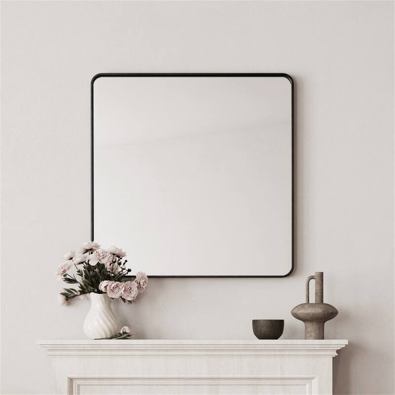 36x36 Inch Square Metal Framed Wall Mirror