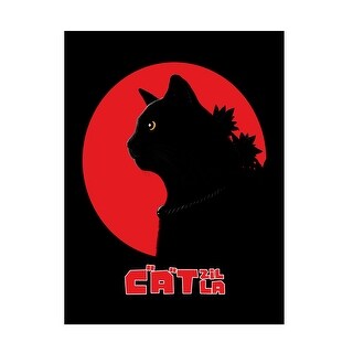 Tummeow 'Catzilla' Canvas Art