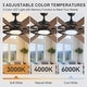 preview thumbnail 8 of 19, 72" Large Ceiling Fan with 3CCT Dimmable LED Light and Remote(8 Reversible Blades）