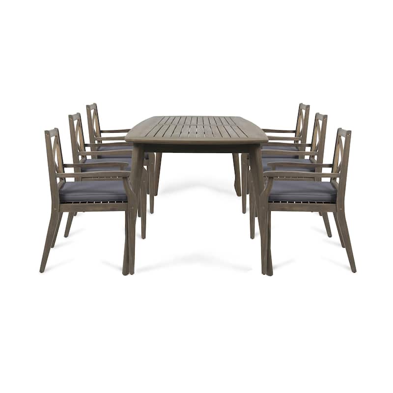 Llano Outdoor 7-piece Acacia Dining Set by Christopher Knight Home