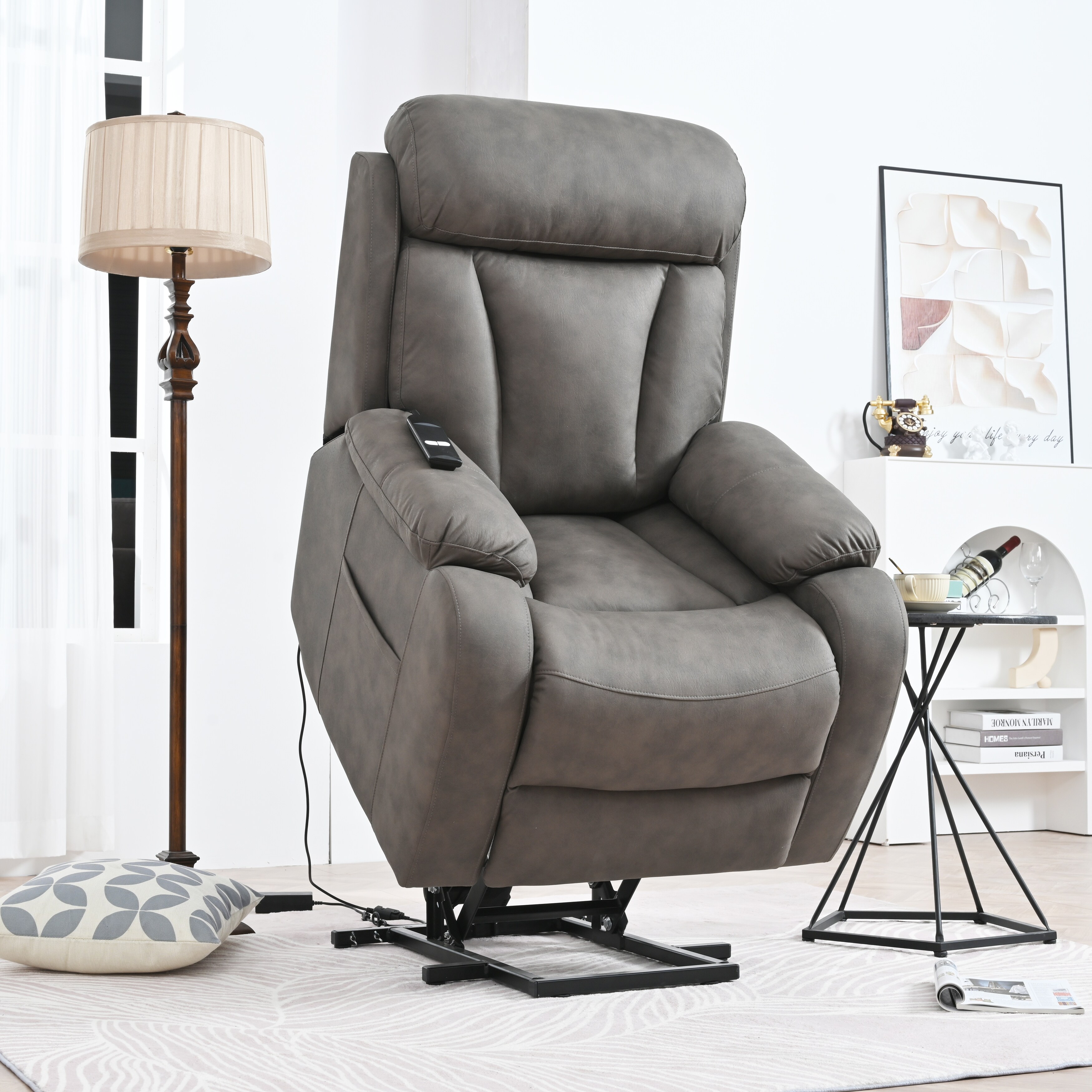 Power Lift Recliner Chair for Elderly w/Remote Control Lounge Sofa