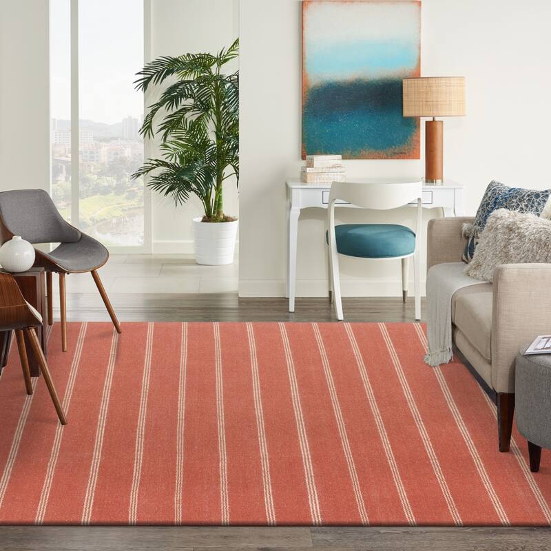 Sevita Striped Jute Area Rug