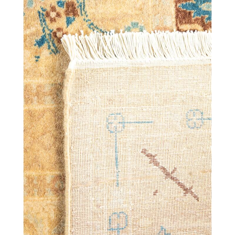 Overton Handknotted Wool Traditional Oriental Ivory Runner