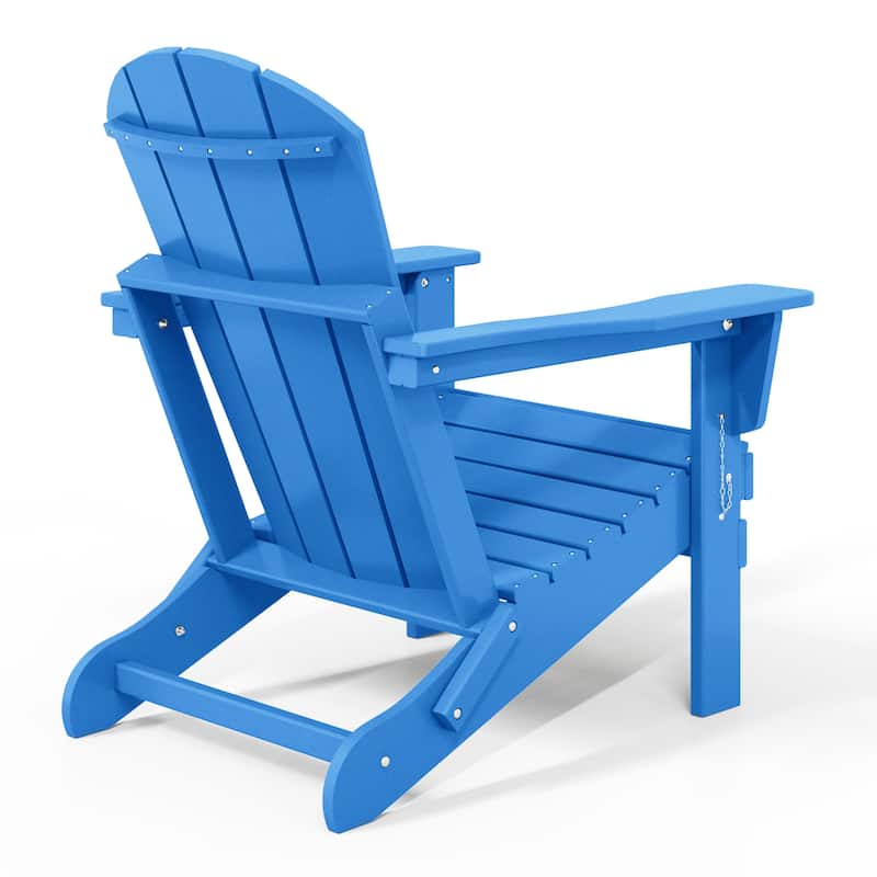 Polytrends Laguna Weather Resistant Outdoor Patio Folding Adirondack Chairs (Set of 2)
