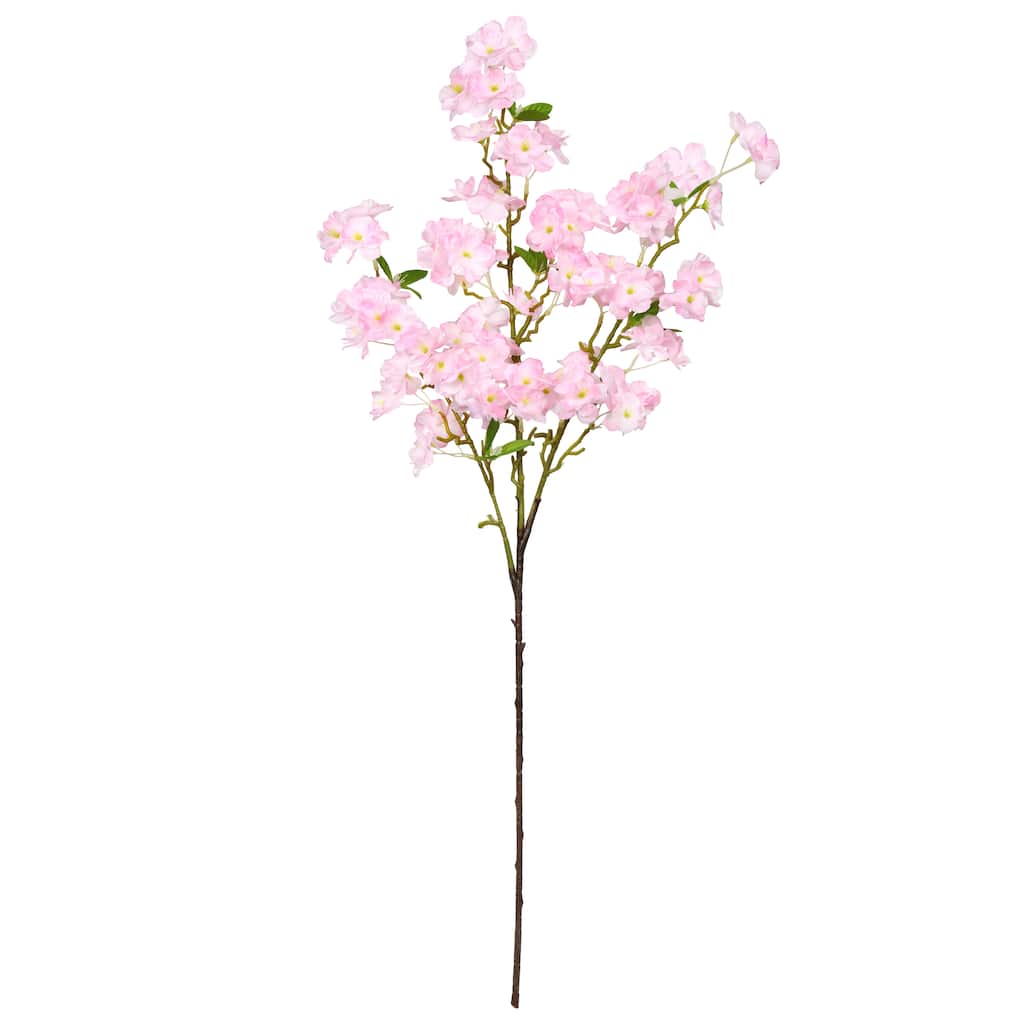 Set of 3 Pink Artificial Spring Cherry Blossom Flower Stem Spray 40in - 40" L x 10" W x 5" DP