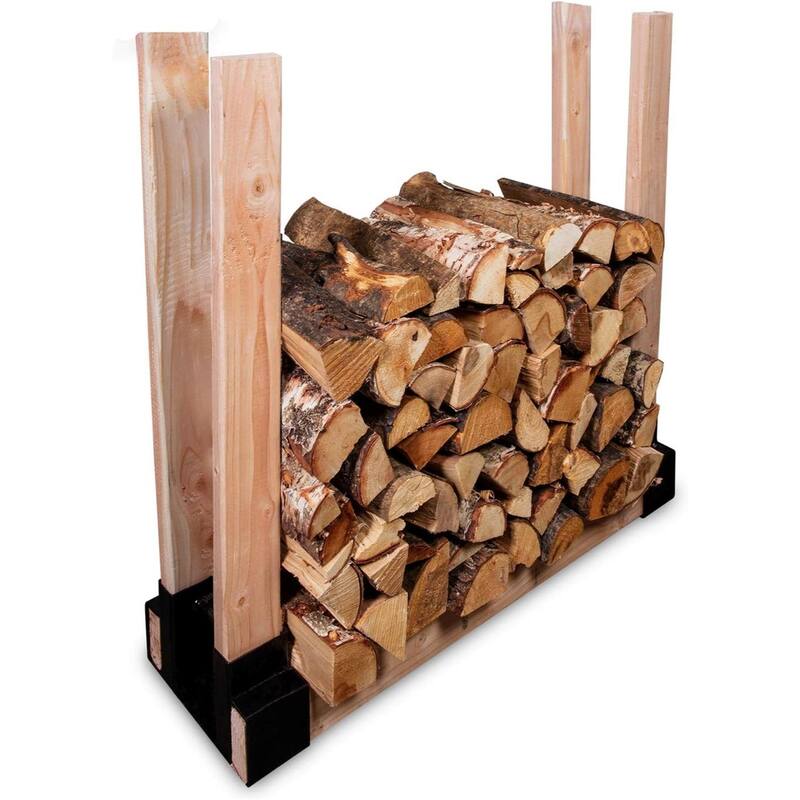 RightHand Adjustable Firewood Rack Brackets Kit, Indoor Outdoor Steel