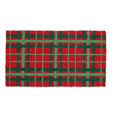 Merry Plaid Coir Mat