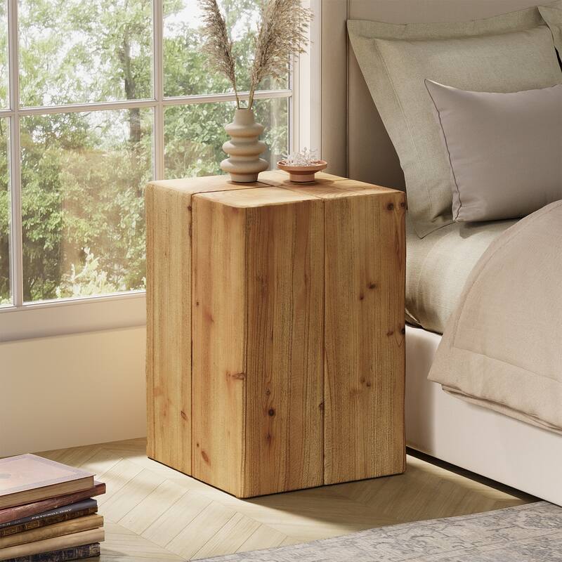 Farmhouse Small Square End Side Table