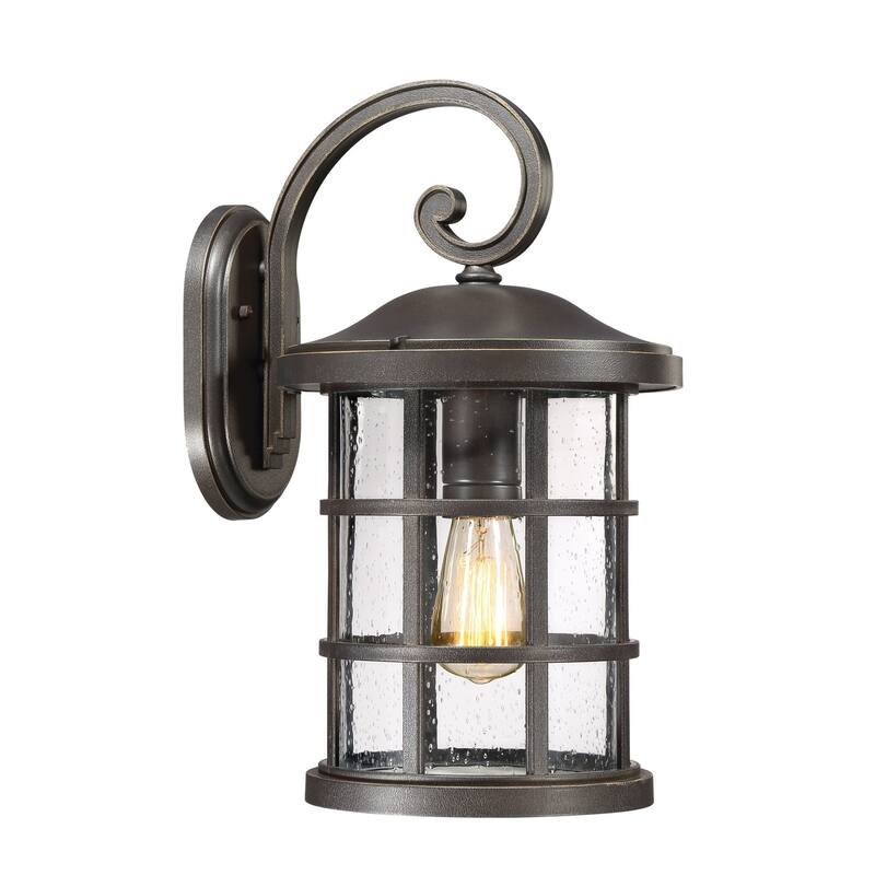 Bellevue Halifax Single Light 18" Tall Outdoor Lantern Style Wall - Palladian Bronze